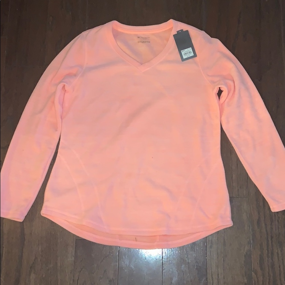 Tek Gear Pink Fleece V-neck Sweater